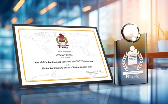 VPBank NEOBiz được Global Banking Finance Review vinh danh là ứng dụng ngân hàng tốt nhất dành cho SME và Micro-SME
