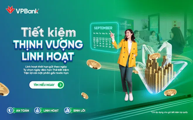 Linh hoạt tiền gửi với kỳ hạn theo ngày cùng Tiết kiệm Thịnh Vượng của VPBank