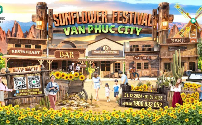 Có gì hấp dẫn tại lễ hội hoa hướng dương phong cách cao bồi miền viễn tây ở Van Phuc City