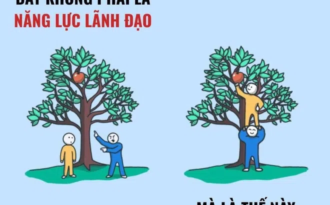 Lãnh đạo không phải là chỉ tay, mà là giơ tay nâng đỡ