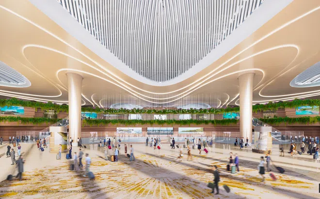 Sân bay chuẩn Changi của Phú Quốc có nội thất đẹp như phim viễn tưởng