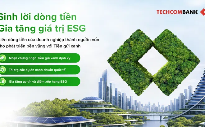 Techcombank ra mắt Tiền gửi Xanh: Giải pháp tài chính bền vững giúp doanh nghiệp gia tăng giá trị ESG ngay từ dòng tiền