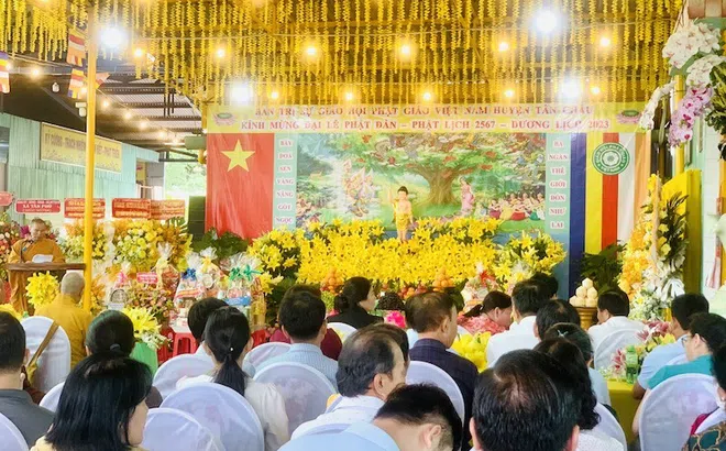 Tây Ninh: Ban Trị Sự huyện Tân Châu long trọng tổ chức Đại lễ Phật Đản Phật lịch 2567 – Dương lịch 2023