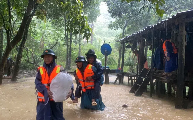 Quảng Bình di dời nhiều hộ dân trong lũ