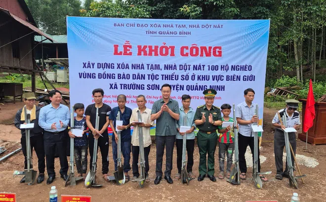 Quảng Bình: Khởi công xóa nhà tạm, nhà dột nát cho 100 hộ đồng bào nơi biên giới Trường Sơn