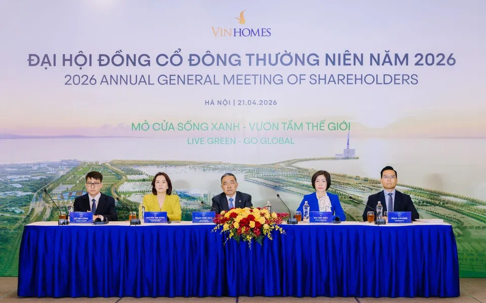 Vinhomes đặt mục tiêu lợi nhuận sau thuế 60.000 tỷ đồng năm 2026